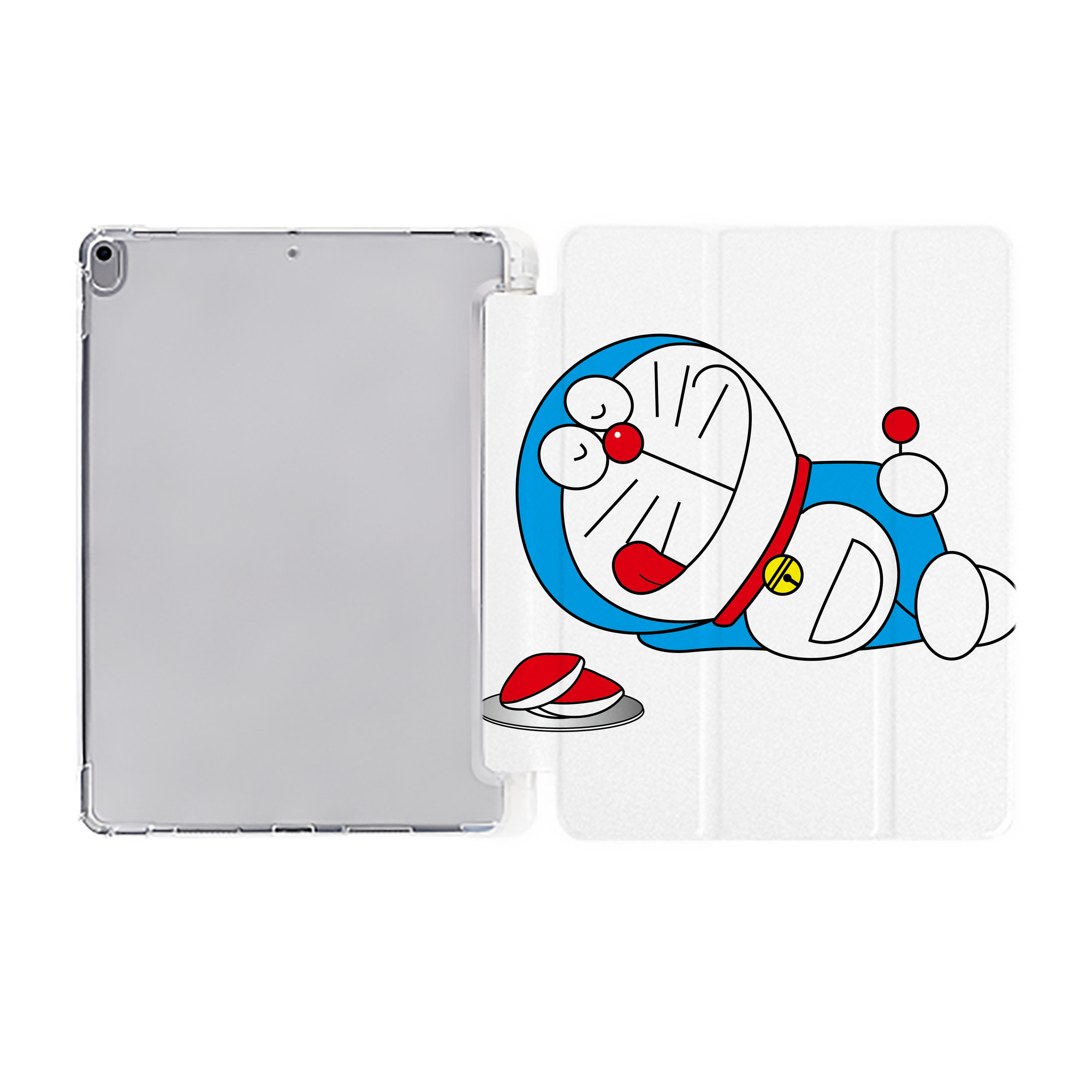 （画像用） ドラえもん Doraemon IPad ケース ペン収納付き 三つ折りスタンド PUレザー×シリコン 対応機種9.5/10.5/10.9インチ